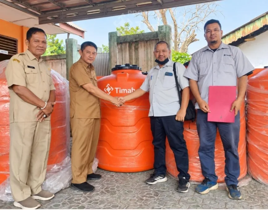 PT TIMAH, BPBD Bangka Barat Hadirkan Air Bersih bagi Warga 