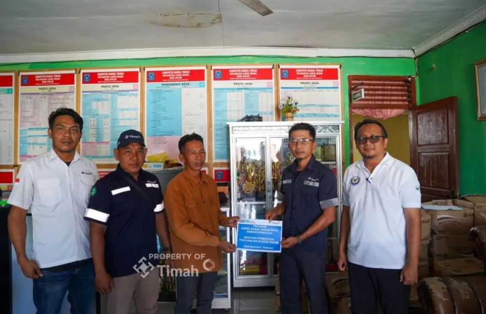 PT TIMAH Bantu Pembangunan Pos Kamling di Desa Kulur, Perkuat Keamanan dan Kebersamaan Warga