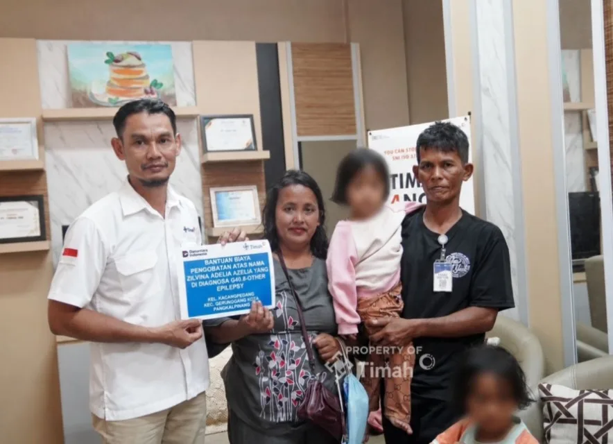 Dukung Kesehatan Masyarakat, PT TIMAH Bantu Biaya Pengobatan Balita di Pangkalpinang