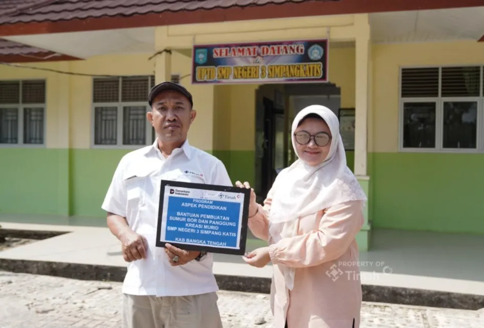 Kesulitan Air Bersih Bertahun-tahun, SMPN 3 Simpang Katis Kini Terbantu Berkat Dukungan PT TIMAH