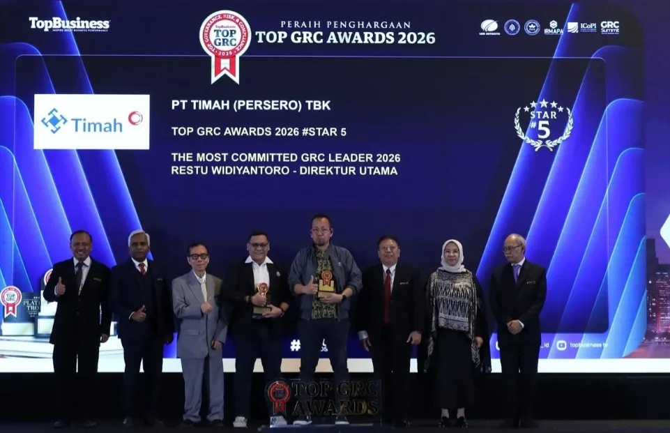 Perkuat Tata Kelola Perusahaan, PT TIMAH Raih Dua Penghargaan TOP GRC Awards 2026