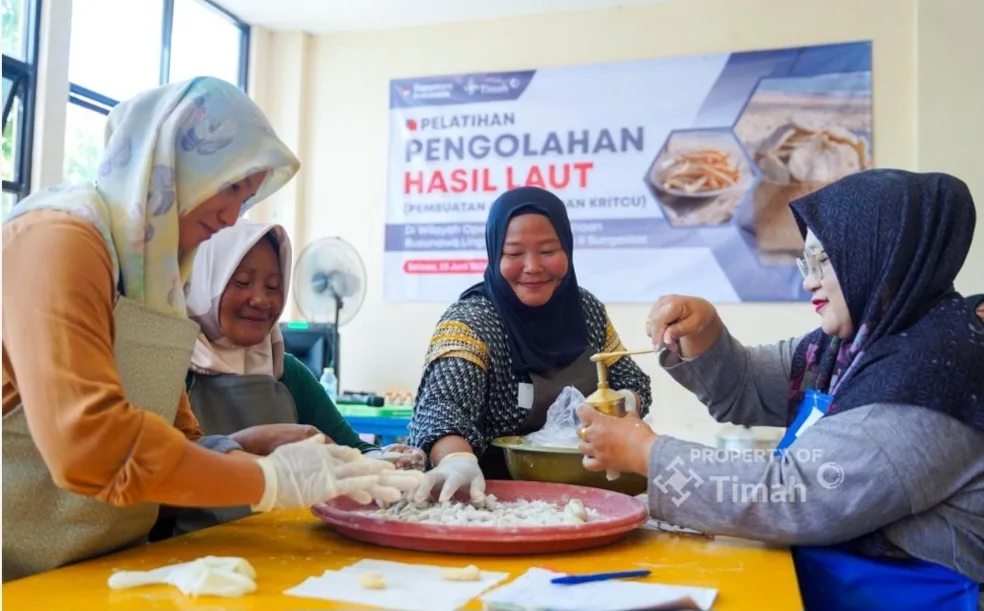 PT TIMAH Gelar Pelatihan Olahan Hasil Laut di Kabupaten Bangka, Dorong Peningkatan Ekonomi Masyarakat Pesisir