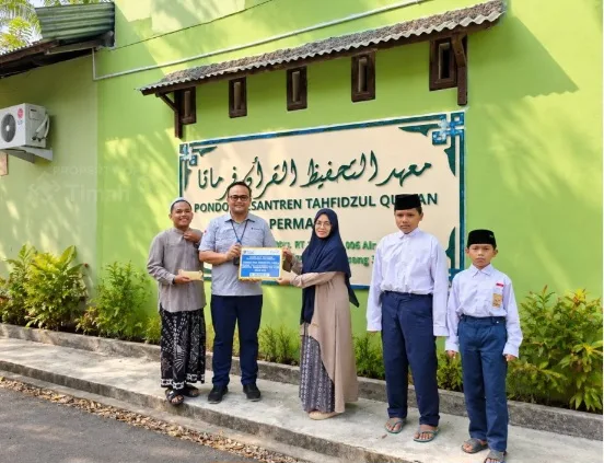 Perkuat Pendidikan Keagamaan, PT TIMAH Bantu Sarana Belajar Pesantren Tahfizhul Qur'an Permata Belitung