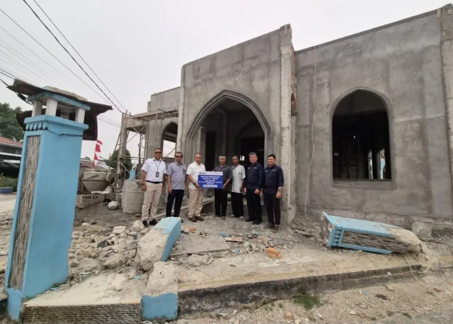 PT TIMAH Bantu Pembangunan Masjid Al Ikhlas di Belitung