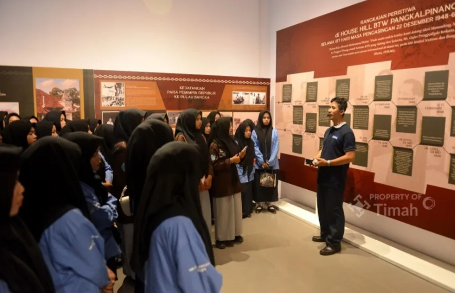 Museum Timah Indonesia  Pangkalpinang Jadi Ruang Belajar Siswa, Teknologi Kapal Isap Tarik Perhatian Pelajar Teknik Alat Berat