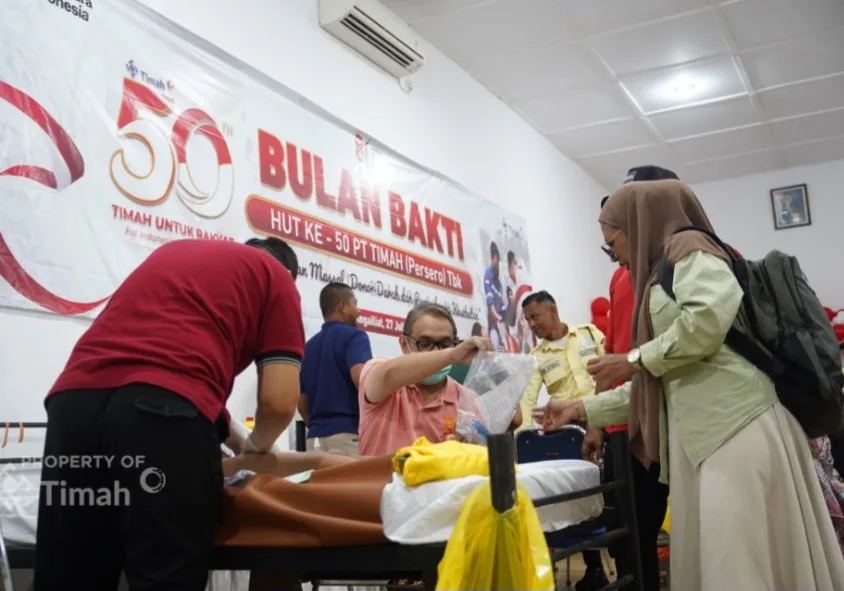 Bulan Bakti HUT ke-50 PT TIMAH Dimulai, Ratusan Warga Sungailiat Terima Layanan Sosial