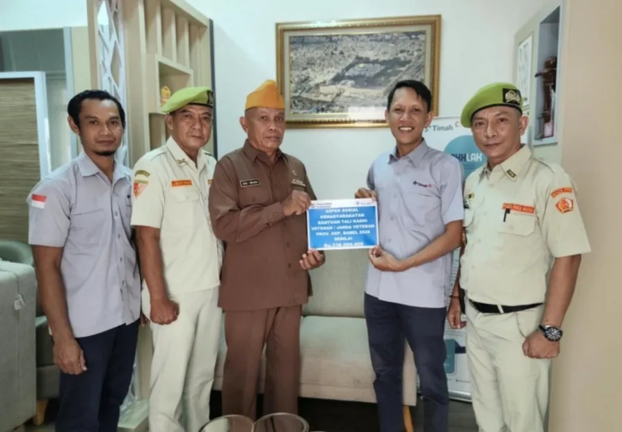 Sambut Hari Pahlawan, PT TIMAH Salurkan Tali Asih Bagi Puluhan Veteran di Bangka Belitung